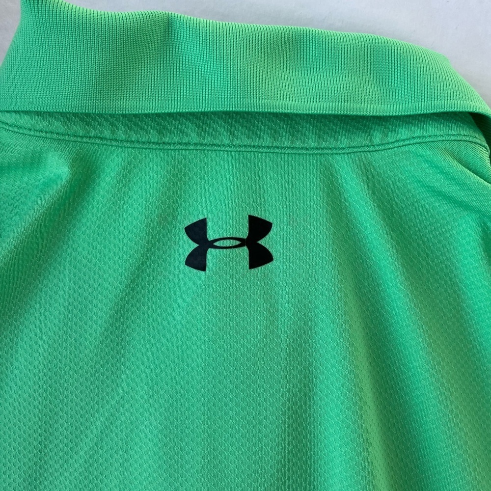 CHAMPION PERFORMANCE Under Armour Green Polo Shirt SIZE L - Picture 4 of 4